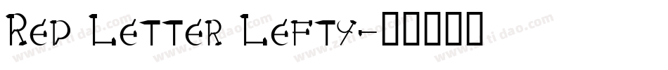 Red Letter Lefty字体转换
